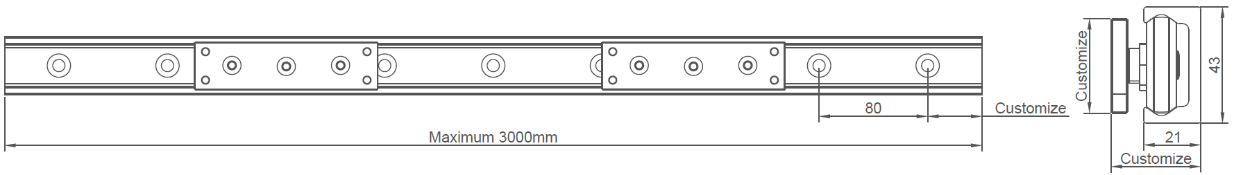 UD743VR Roller Bearing Slides Train Door Slides, Train Door Sliding System, Plug Door Slides, Plug Door Sliding System, Passenger Screen Door Slides, Passenger Screen Door Sliding System, Passenger Screening Door Slides, Passenger Screening Door Sliding System, Metro Door Slides, Metro Door Sliding System